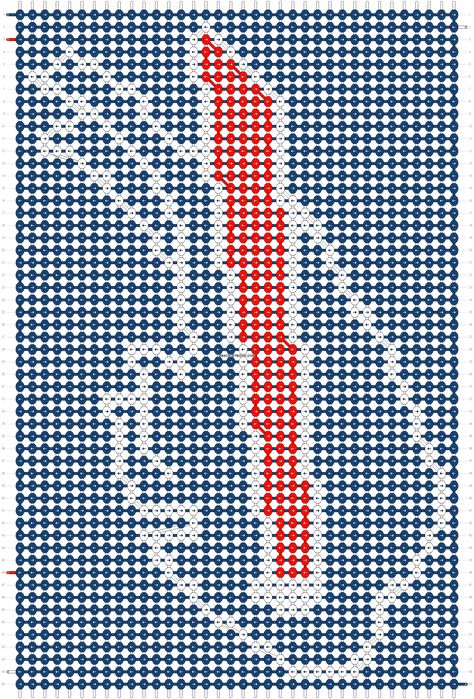 Alpha Pattern #8040 | BraceletBook.com Crochet Bills Blanket, Buffalo Bills Crochet Blanket Pattern, Buffalo Bills Cross Stitch Pattern, Buffalo Bills Beaded Bracelet, Buffalo Cross Stitch Pattern, Sports Crochet, Bill Template, Buffalo Bills Stuff, Buffalo Bills Logo