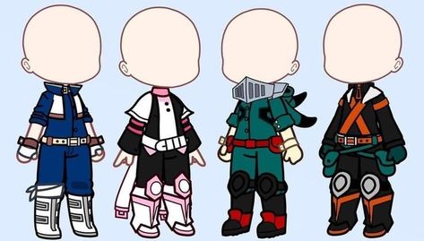 Gacha Reference Clothes, Bakugou Gacha Club Outfit, Gacha Club Baggy Outfit, Mha Oc Hero Outfits Gacha Club, Bakugou Hero Costume Gacha Club, Gacha Club Guard Outfit, Mha Uniform Gacha Club, Gacha Club Superhero Outfits, Gacha Club Mha Characters