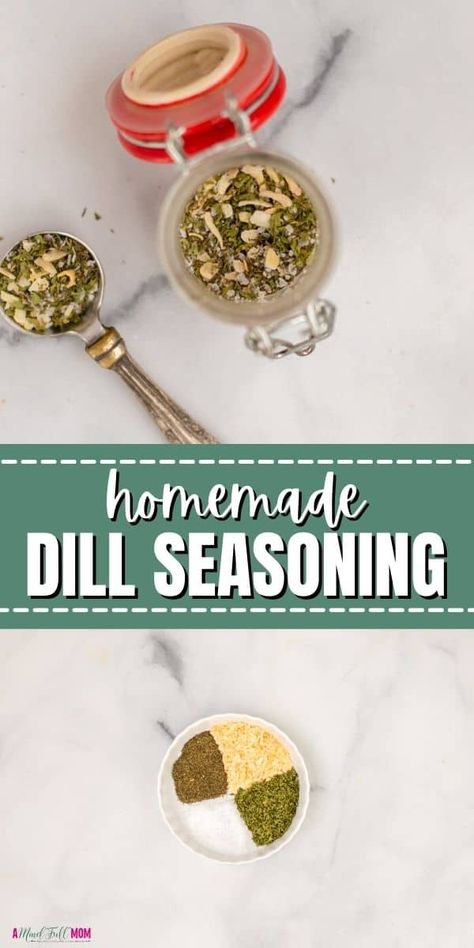 Best Seasoning For Fish, Homemade Seasoning Mixes, Diy Fish Seasoning, Low Salt Seasoning Mixes, Dill Garlic Spice Blend, Salt Free Seasoning Recipes Spice Mixes, Dry Buttermilk, Dry Soup Mix, Homemade Spice Mix