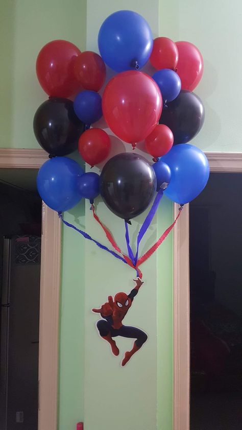 Marvel Decorations Diy, Marvel Theme Party Decoration, Diy Spiderman Decorations Birthdays, Spider Man Decorations Birthday Diy, Spider Man Birthday Decor, Diy Spider Man Decorations, Spiderman Diy Decorations, Spider Man Decorations, Diy Spiderman Decorations