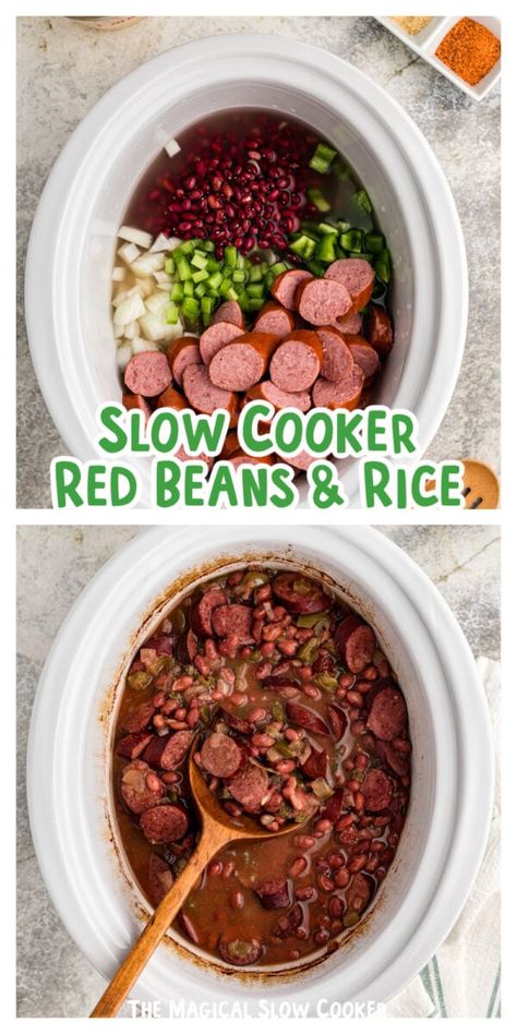 Red Beans And Rice Recipe Quick, Crock Pot Red Beans, Cajun Red Beans And Rice Recipe, Red Beans And Rice Recipe Crockpot, Cajun Recipes Easy, Red Beans And Rice Recipe Easy, Pot Of Beans, Red Bean And Rice Recipe, Slow Cooker Red Beans