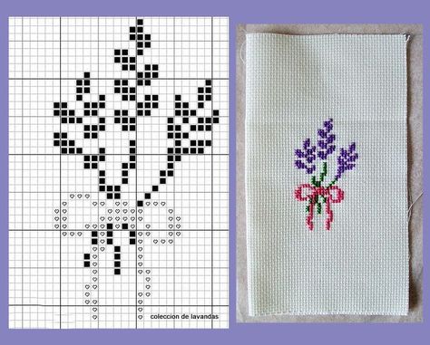 123 Cross Stitch, Cross Stitch Necklace, Lavender Crafts, Tiny Cross Stitch, Pola Kristik, Cross Stitch Bookmarks, Lavender Bags, Cross Stitch Bird, Mini Cross Stitch