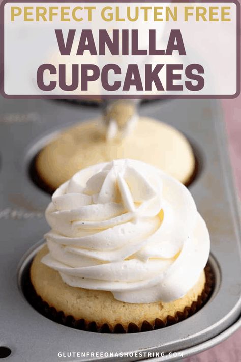 Gluten Free Vanilla Cupcakes, Dairy Free Deserts, Vanilla Cupcakes Recipe, Gluten Free Cupcake Recipe, Gluten Free Cupcakes Vanilla, Gluten Free Cake Recipe, Vanilla Cupcake Recipe, Gluten Free Cupcakes, Gluten Free Sweet