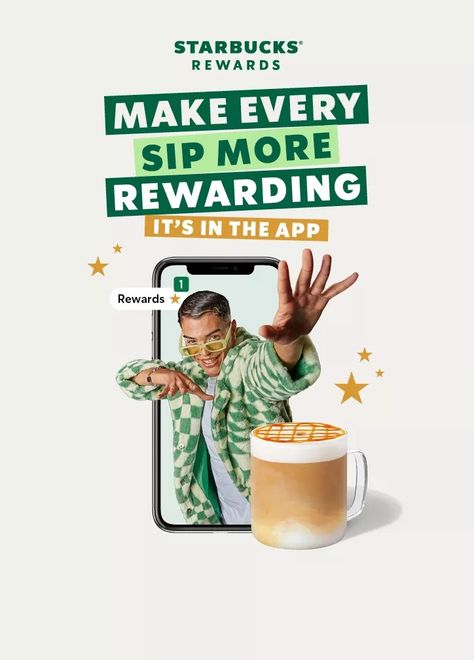 Rewards | Starbucks Starbucks Promotion Design, Post Purchase Email Examples, Rewards Creative Ads, Holiday Sale Design, Starbucks Moodboard, Starbucks Delivery, Coffee Campaign, Starbucks Promotion, Starbucks Poster