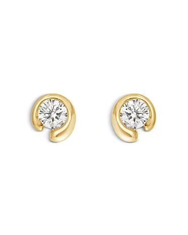 Simple Diamond Earrings, Diamond Solitaire Earrings, Mini Earrings, 18k Gold Earrings, Solitaire Earrings, Daily Jewelry, Solitaire Studs, Gold Diamond Earrings, Georg Jensen