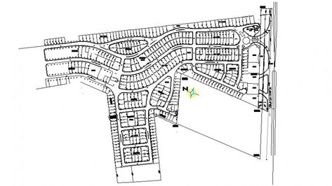 Site plan details of multiple residential housing society dwg file House Club, Entry Gate, Urban Design Concept, Road House, Children Park, Running Track, Drawing Block, Landscape Plans, Autocad Drawing