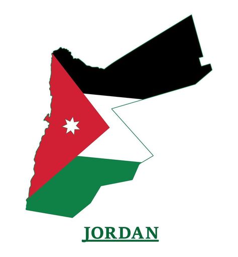 Jordan National Flag Map Design, Illustration Of Jordan Country Flag Inside The Map Map Design Illustration, Jordan Map, Jordan Flag, Jordan Country, Heart Tree, Cityscape Photos, Logo Banners, Nature Backgrounds, Map Design