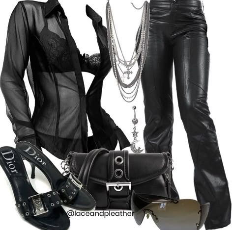 Daring Diva Outfits, Bayonetta Aesthetic, How To Style Leather Pants, Style Leather Pants, Effortless Look, Virtual Stylist, Styling Ideas, Fancy Outfits, Edgy Outfits