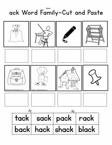 Ap Word Family, 1st Grade Learning, Ending Blends, Literacy Activities Preschool, Family Printables, Word Family Worksheets, 1st Grade Activities, Family Worksheet, Cut And Paste Worksheets