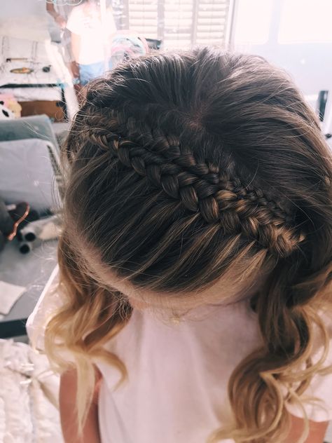 Here is another view of the double braided headband! Braid Headband Updo, Headband Braid Hairstyles, Double Crown Braid, Head Band Braid, Double Braid Hairstyles, Lace Headband Braid, Dutch Braid Halo, Double Headband Braid, Dutch Braid Headband