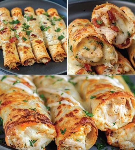 Chicken Bacon Ranch Taquitos, Keto Chicken Bacon Ranch, Keto Chicken Bacon, Moon Gates, Mediterranean Keto, Mains Recipes, Main Dish Meals, Thm Snacks, Creamy Ranch Dressing