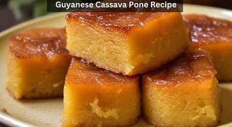 Guyanese Cassava Pone Recipe Cassava Pone Guyanese, Guyanese Cassava Pone Recipe, Cassava Pone Trinidad, Potluck Recipes Crockpot, Cassava Pone, Guyanese Recipes, Kitchen Guide, Condensed Milk Recipes, Flavored Milk