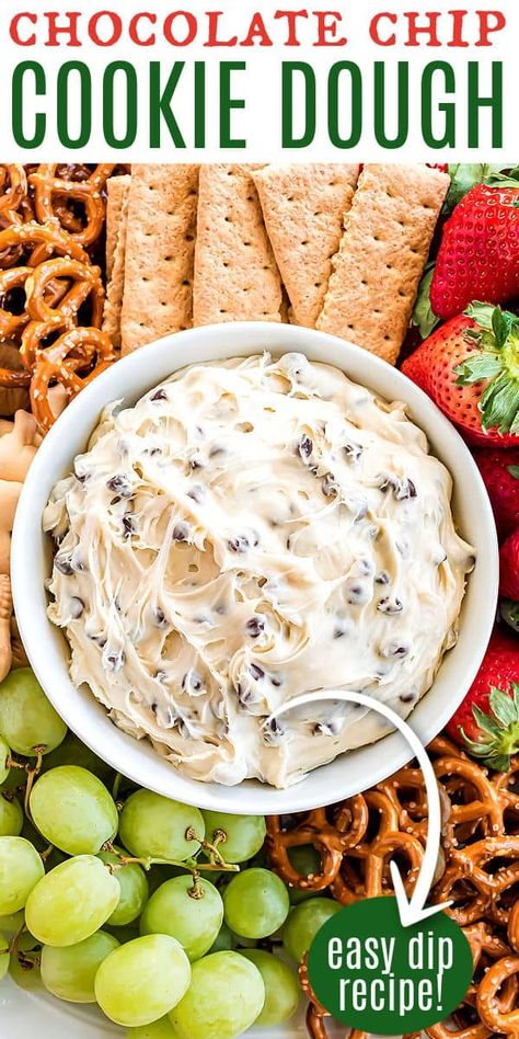 Chocolate Chip Cookie Dough Dip tastes like cookie dough and is totally safe to eat. Whip up a batch of this easy, no bake chocolate chip cookie dough dip and enjoy as a yummy dip or just with a spoon! Dip Recipies, Cookie Dippers, Cookie Dough Dip Healthy, Chocolate Chip Cookie Dough Dip, Cookie Dough Dip Recipe, Cookie Dip, Easy Cookie Dough, Chocolate Chip Dip, Cool Whip Cookies