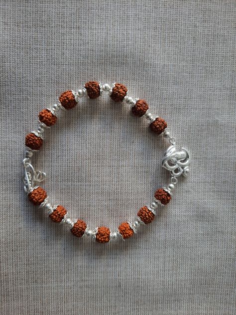 Pure silver handcrafted rudraksha bracelet for man Silver Bracelet For Men Indian, Rudraksh Bracelet For Men Silver, Chandi Breslet For Men, Rudraksha Jewelry For Men Silver, Boys Silver Bracelet Design, Rudraksha Bracelet Men Silver, Boys Bracelets Silver, Rudraksh Bracelet For Men Gold, Rudraksha Bracelet Men Gold