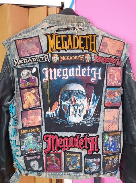 Thrash Metal Outfit Men, Thrash Metal Battle Jacket, Metalhead Jacket, Battle Jacket Metal, Thrash Metal Outfit, Steve Costume, Battle Jackets, Battle Vest, Metal Outfit