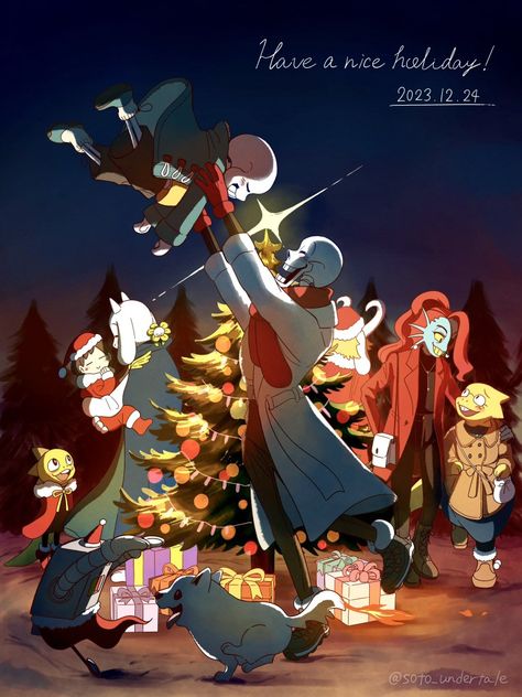 Christmas Undertale, Undertale Christmas, Christmas Art, Merry Christmas, Christmas, Art