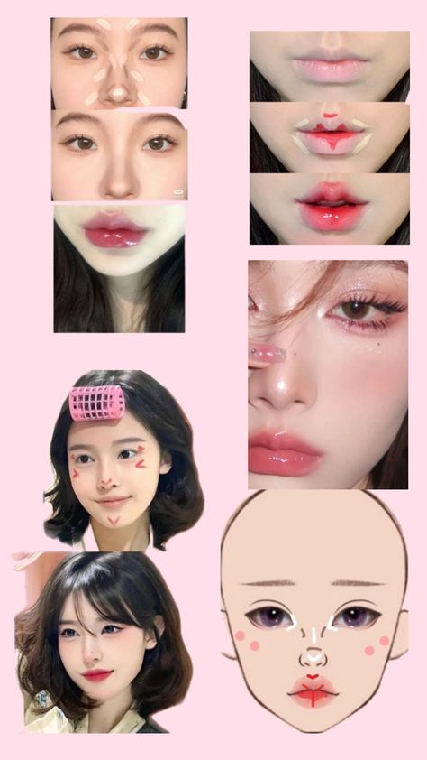 Skin Tone Makeup, Asian Makeup Tutorials, Learn Makeup, Simple Makeup Tips, Makeup Face Charts, Beauty Makeup Tutorial, Makeup Artist Tips, Makeup Help, Easy Makeup Tutorial