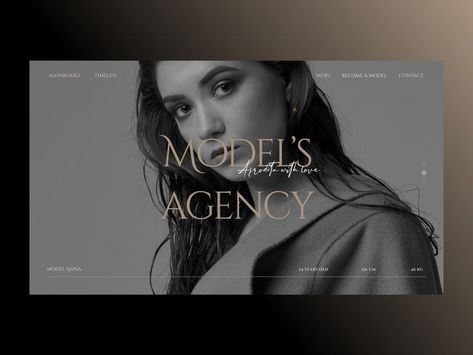 The concept for the first main screen – "Models Agency Afrodita". Clean typography, minimalist with love. #ui #ux #ui design #concept design #website design #web design #minimalism #typography #models #main screen Model Agency Website Design, Model Website, Clean Typography, Typography Minimalist, Website Layouts, Agency Website Design, Modeling Agency, Agency Website, Becoming A Model