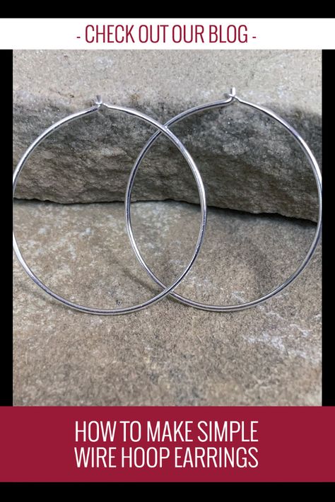 Create simple wire hoops using 20-22 gauge sterling silver wire! Hoops are a staple in earring collections and these can be made in a large variety of sizes. Have fun adding hoops to your jewelry designs!⁠ Click to to learn how to make hoop earrings! How To Make Hoops With Wire, 22 Gauge Wire Jewelry, How To Make Hoop Earrings, Make Hoop Earrings, Diy Hoop Earrings, Wire Jewelry Diy, Metal Tooling, Diy Earrings Dangle, Hoop Earrings Diy