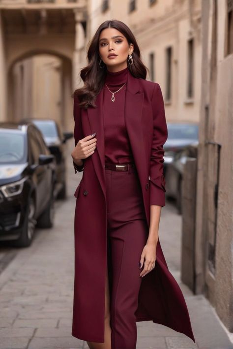 color combinations, maroon, 2024, fashion Colors To Wear In Winter, Maroon Color Outfits, Maroon Colour Combination Outfit, Burgandy Blazer Outfits For Women, Contrast Colour For Maroon, Maroon Winter Outfits, Maroon Color Combinations Outfits, Maroon Contrast Colour, Burgundy Fashion 2024