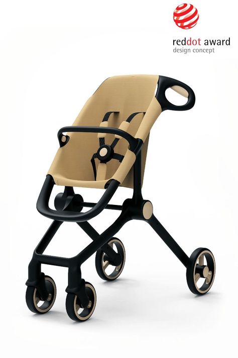 This baby trolley has a strategically repositioned baby seat that makes navigation and mobility easier for visually impaired parents. . . . . . . . . . . . . .#RedDotAward #DesignConcept #RedDotWinner #DesignAward #childhood #gooddesign #designedby #JohnHoKaChun #HongKongDesignInstitute Stroller Design, Best Stroller, Baby Trolley, Public Transit, Red Dot Design, Playroom Furniture, The Big Apple, Baby Seat, A Nightmare