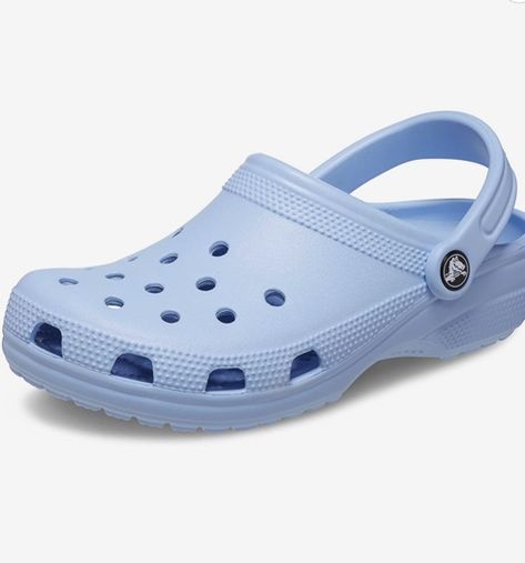 The sky blue colour everyone loves! An everyday summer essential for sure! Sky Blue Colour, Blue Crocs, Ugg Booties, Crocs Sandals, Clogs And Mules, Lit Shoes, Orthopedic Shoes, Crocs Classic Clogs, Summer Essential