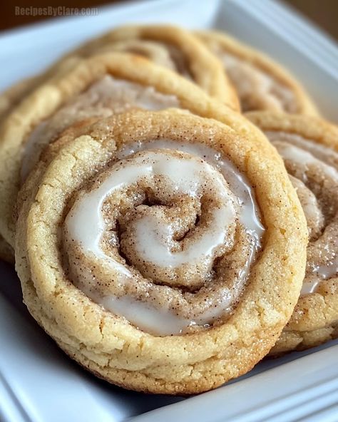 Cinnamon Roll Cookies - A Sweet Twist on a Classic - Recipes By Clare Cinnamon Swirl Cookies, Food Cinnamon Rolls, Different Cookies, Christmas Cookie Boxes, Swirl Cookies, Chocolate Cherry Cookies, Rich Cheesecake, Cottage Bakery, Chocolate Ganache Recipe