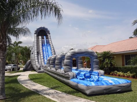 Water Slides Backyard, Backyard Water Parks, Backyard Sports, Inflatable Water Slides, Inflatable Obstacle Course, Inflatable Tent, Obstacle Courses, Bounce Houses, Inflatable Water Park