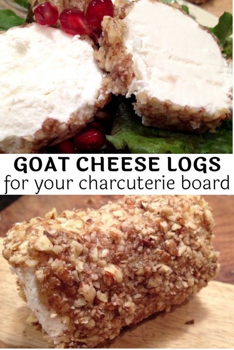 A great addition to your charcuterie board is a goat cheese log. These logs can be made in a variety of ways - covered in savory and / or sweet ingredients to really bring your crudites to life. Check out how to make a pecan crusted goat cheese log and also find all of our suggestions for other variations too. #charcuterie #goatcheese #appetizerrecipes #charcuterieboard #goatcheeserecipes Make Goat Cheese, Cheese Log Recipes, Goat Cheese Log, Cheese Logs, Cheese Log, Goat Cheese Recipes, Food Log, A Goat, Honey Recipes