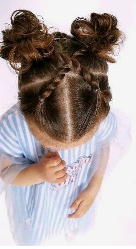 Easy Toddler Hairstyles, Cute Toddler Hairstyles, Easy Little Girl Hairstyles, Girly Hairstyles, Kid Hair, Girl Hair Dos, Girls Hairstyles Easy, Kids Curly Hairstyles, Night Hairstyles