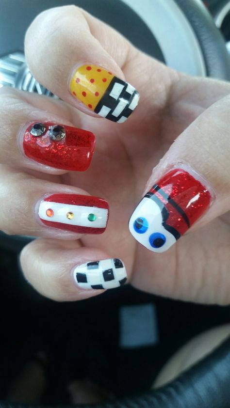 Disney Cars Themed Nails Cars Nails, Disney Cars Theme, Frozen Nails, Disney Nail, Themed Nails, New Template, Nail Pictures, Car Themes, Kid Friendly Travel Destinations