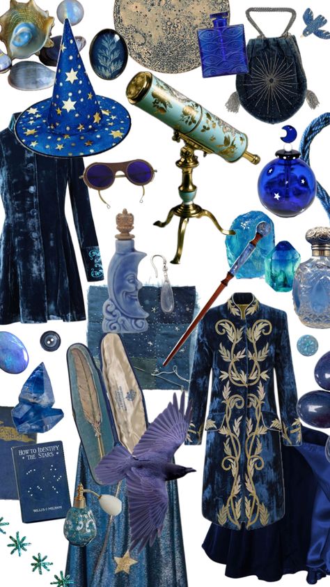 Wizard Aesthetic Fashion, Wizard Aesthetic, Aesthetic Collection, Fun Fashion, Aesthetic Fashion, Wizard, Cool Style, Fashion Inspo, Blue