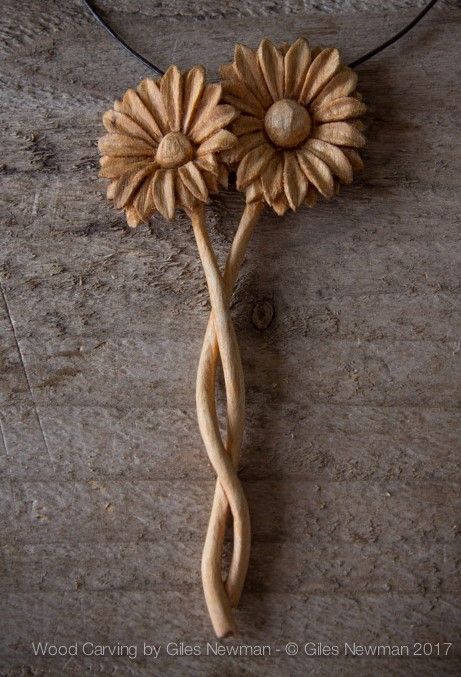 Sunflower Wood Carving, Flower Wood Carving, Giles Newman, Niddy Noddy, Wood Carving Art Sculpture, Dremel Carving, Coconut Wood, Chip Carving, Flower Carving