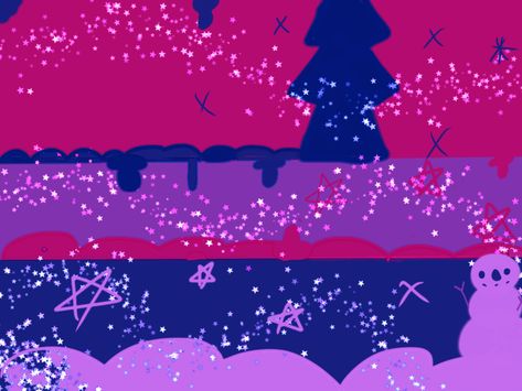 Bi Christmas Wallpaper, Christmas Pride Flags, Lgbtqia Flags, Bi Stuff, Lgbt Wallpaper, Lgbt Quotes, Pride Stuff, Bi Flag, Bisexual Flag