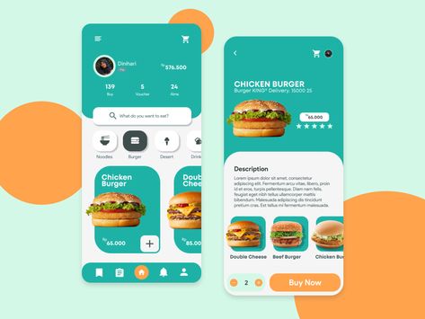 Applications Ideas, Application Ideas, Food Ui Design, Food App Ui Design, Food App Ui, Food App Design, Creative Ui Design, การออกแบบ Ui Ux, Ui Ux Design Trends