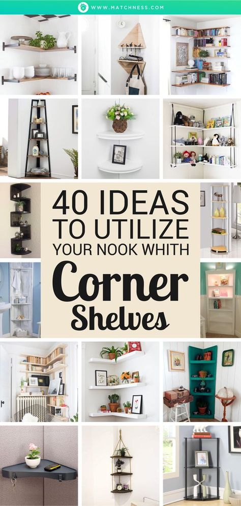 Decorating Corner Walls, Corner Shelves Bedroom Decor, Corner Shelf Decor Bedroom, How To Style A Corner Shelf, How To Decorate Corner Shelves, Corner Shelf Bathroom Decor, Kitchen Corner Shelf Decor Ideas, Corner Shelves In Bathroom, Corner Bedroom Shelves