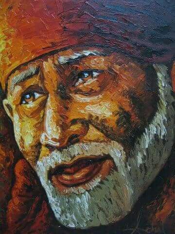 Shirdi Sai Baba, Poster Color Painting, Simple Oil Painting, Shirdi Sai Baba Wallpapers, Sai Baba Hd Wallpaper, Sai Baba Pictures, Sai Baba Wallpapers, Sai Baba Photos, Ram Ram