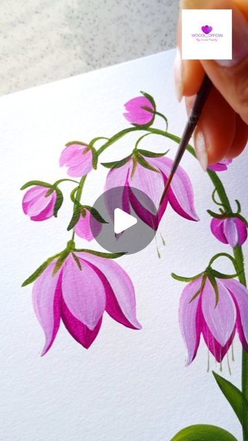 Beautiful Paintings Of Flowers, Flower Painting Videos, Acrylic Flower Painting, Creative Arts Therapy, Shreya Ghoshal, Fabric Painting Techniques, Instagram Painting, Art And Craft Videos, Acrylic Flower