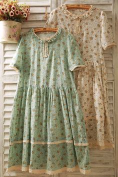 Heart City, Mori Fashion, Mori Girl Fashion, Granny Chic, Vestidos Vintage, Mori Girl, House Dress, Japanese Fashion, Sewing Clothes