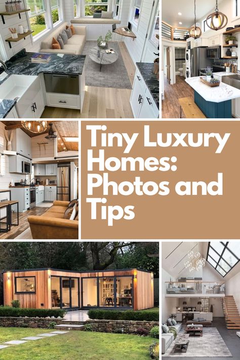 Who says small can’t be luxurious? Tiny luxury homes blend minimalism with sophistication, proving that less truly is more. From smart home tech and custom storage to high-end finishes and cozy outdoor spaces, these homes are designed for intentional living. Explore photos and tips on creating a stylish, clutter-free space where every detail shines. Ready to embrace the charm of tiny luxury? Discover how to transform small spaces into grand, elegant retreats! Tiny Home Layout, Spacious Tiny House, Small House Ideas, Cozy Outdoor Spaces, Luxury Tiny Homes, Tiny Home Designs, Tiny Home Living, Tiny Luxury, Tiny House Exterior