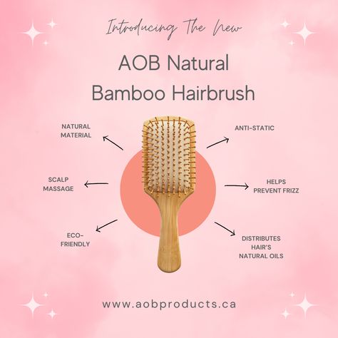 Bamboo Hair Brush Benefits, Bamboo Brush Benefits, Bamboo Hairbrush, Professional Hair Products, Bamboo Hair Brush, Help Hair Growth, Growing Healthy Hair, Scalp Treatments, Scalp Brushing