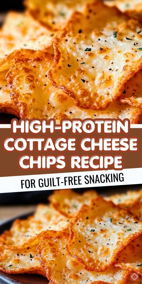 Looking for a healthy, high-protein snack? Try these crunchy cottage cheese chips! Packed with protein and easy to make, they’re perfect for curbing cravings while staying on track. Whether you’re meal prepping or need a quick snack, these chips are a guilt-free alternative to traditional snacks. Save this pin for your next high-protein recipe! High Protein Low Salt Recipes, Cse Protein Recipes, Yummy Protein Meals, Crunchy Protein Snacks, Fiber And Protein Snacks, High Protein Low Carb Snacks On The Go, Is Cottage Cheese Good For You, Chip Replacement Healthy, Smooth Cottage Cheese Recipe