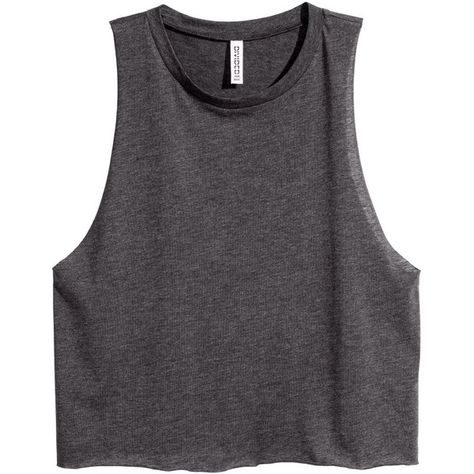 H&M Sleeveless crop top ($4.66) ❤ liked on Polyvore Shirts Crop Tops, Shirt Crop Top, Shirts Crop, Short Tank Top, Sleeveless Shirts, Grey Crop Top, H&m Shirts, Cotton Crop Top, Sleeveless Tops