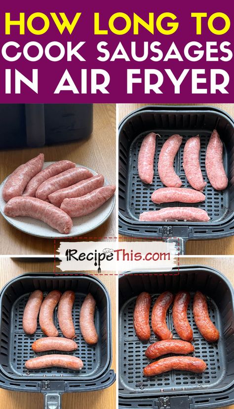 How Long To Cook Sausage In Air Fryer Cooking Sausage In Air Fryer, Air Fry Sausage Links, Cook Sausage In Air Fryer, Air Fry Sausage, Sausage Air Fryer, Sausage In Air Fryer, Airfry Recipes, Air Fryer Sausage, New Air Fryer Recipes