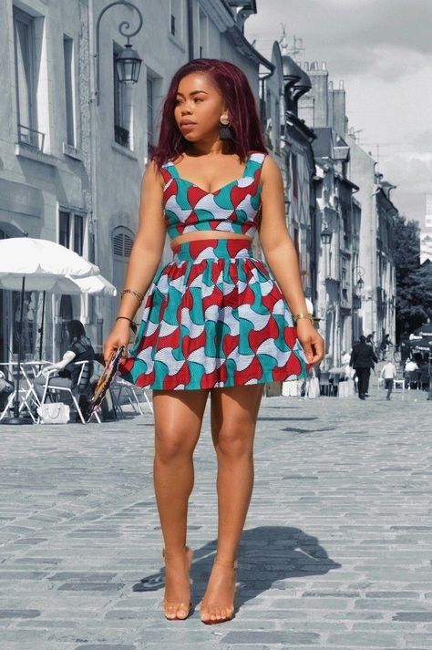 Short Chitenge Skirts, Short Skirt And Top, Ankara Short Dresses, African Skirt Outfit, South African Traditional Dresses, Traditional Skirts, Fancy Short Dresses, Ankara Short, Classy Short Dresses