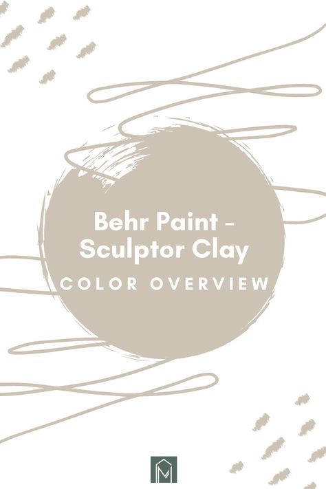 Behr Sculptor Clay is a neutral shade that’s almost khaki with a touch of gray. This shade is ideal for those who love neutral color palettes or a blank slate for adding pops of colorful decor. It fits any decor style and is the chameleon of paint colors! Behr Sculptor Clay Paint, Behr Sculptor Clay, Clay Paint Color, Magnolia Paint, Behr Paint Colors, Touch Of Gray, Clay Color, Behr Paint, Blank Slate