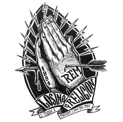 "I love the band REM sooooooooooo much that I'm going to get a cholo inspired REM tattoo." Rem Tattoo, Religion Tattoo, Rem Band, Religion Tattoos, Embroidery Tattoo, Losing My Religion, Chicano Tattoo, Traditional Tattoo Art, Traditional Tattoo Flash