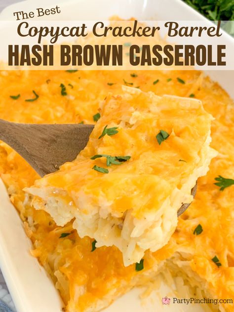 cracker barrel hashbrown casserole, best cracker barrel copycat hash brown casserole, best casserole recipes, best casseroles, best breakfast brunch holiday christmas casserole recipe, easy casserole recipes, best easy comfort food, best cracker barrel recipes, gluten free Refrigerator Hashbrown Recipes, Cracker Barrell Hash Browns, Copycat Hashbrown Casserole Barrels, Christmas Hash Brown Casserole, Copycat Hash Brown Casserole, Cracker Barrel Copycat Hashbrown Casserole, Crackle Barrel Hash Brown, Toasted Yolk Hashbrown Casserole, Copycat Cracker Barrel Potato Casserole