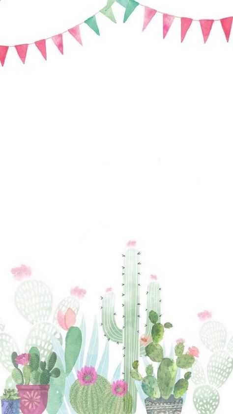 Llama Background, Arte Ganesha, Cactus Background, Cactus Backgrounds, Line Art Flowers, Flower Background Iphone, Cactus Party, Mexican Party Theme, Desert Art