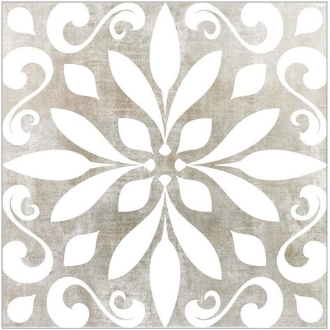 Sahara Tile Stencil - Reusable Tile Stencil - 14 sizes available- Repeat Allover Wall Stencil or Floor Stencil Stenciled Stairs, Stenciled Tile Floor, Stencil Tile, Floor Stencil, Tile Stencils, Garden Tiles, Tile Stencil, Painted Stairs, Stenciled Floor